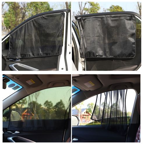 Car mesh magnet curtain sunshade, car window magnetic car sunshade, car sun protection and heat insulation sunshade