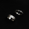 One size retro brand ring, silver 925 sample, internet celebrity