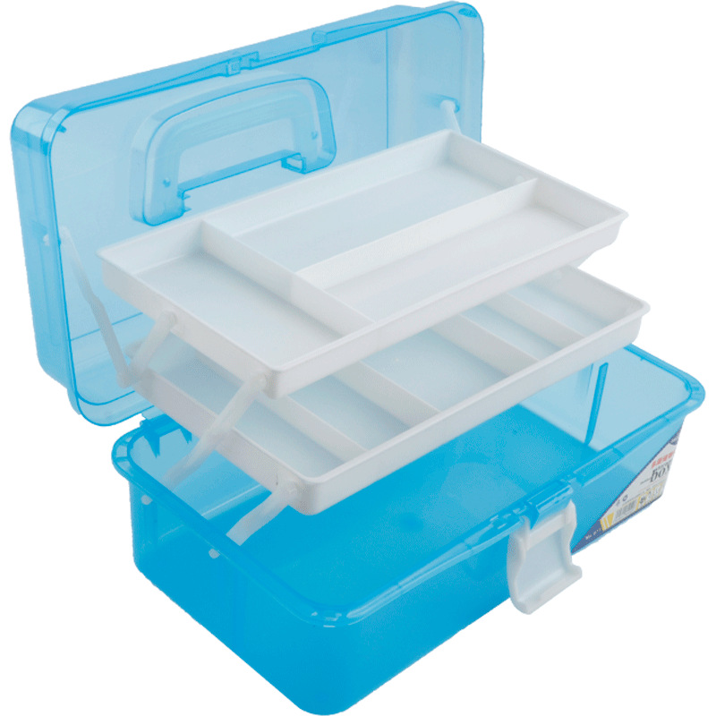 Art transparent foldable plastic storage box