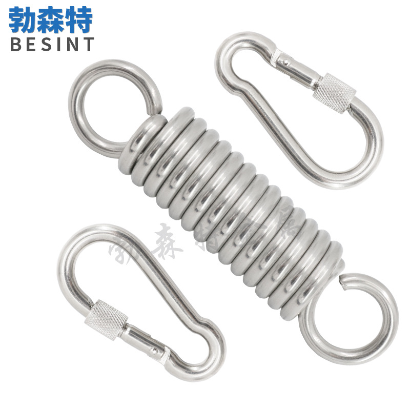 304 telescópica primavera gancho traje hamaca silla colgante suspensión buffer dispositivo giratorio al aire libre silla colgante columpio Accesorios