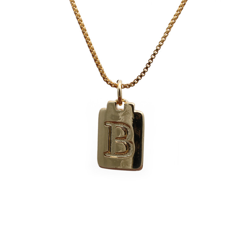 New Copper Letter Necklace display picture 3
