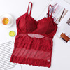 Cute lace tube top, long top with cups, T-shirt, protective underware, internet celebrity