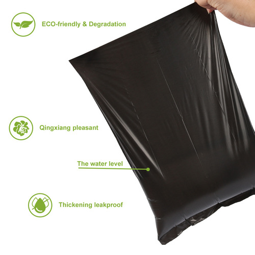 epi degradable black pet waste bag dog poop bag pickup bag manufacturer