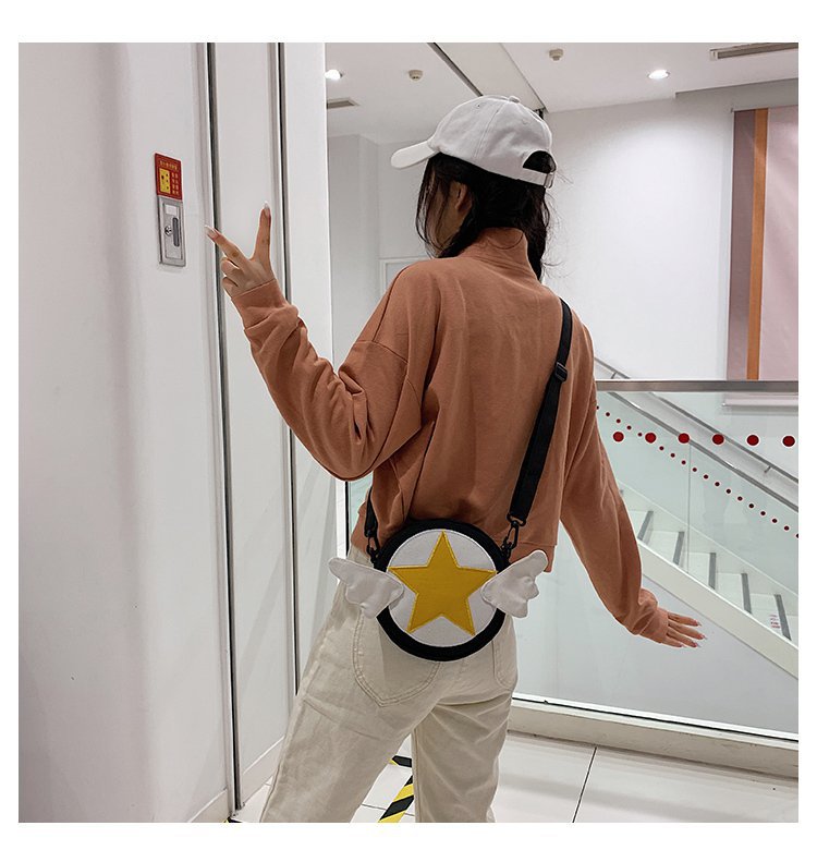 اليابانية أزياء جديد لطيف الكرتون ماجيك ساكورا قماش الكتف حقيبة فتاة لطيف مضحك محفظة بالجملة display picture 33