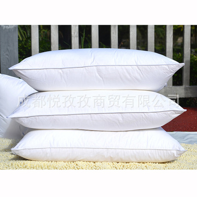三層夾心鵝毛枕芯護頸單人枕羽絨枕鵝絨鵝毛枕保暖壹件代發