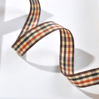 Yao Ming Plaid cinta hecha a mano DIY cinta regalo material de embalaje 2,5 cm Plaid banda accesorios para el cabello material decorativo