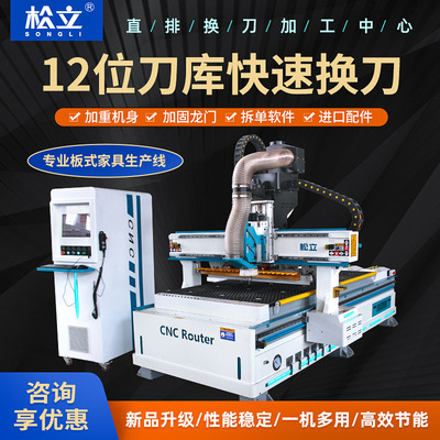 三四工序大型全自动加工中心拉米诺隐形件板式家具开料机木工