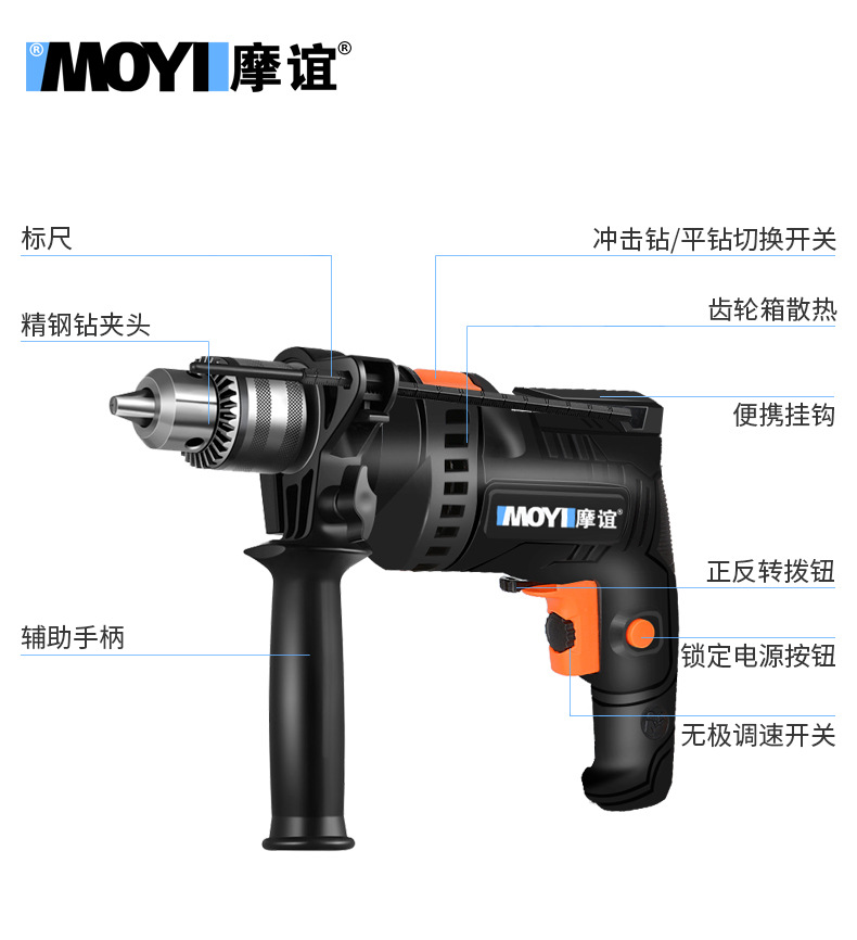 手电钻冲击钻电动工具家用多功能调速电钻220V工业级手枪钻套装-阿里巴巴