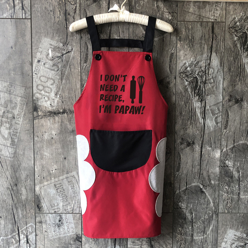 Lindo delantal doméstico de la pareja cocina impermeable a prueba de aceite de la moda de las mujeres ropa de trabajo japonesa sobretodo Impresión de logotipo impreso