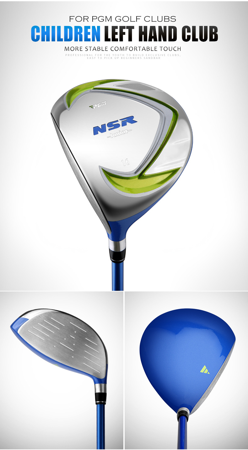 Gậy đánh golf trẻ em PGM NSR Junior bộ gỗ số 1 và số 5 tay trái — Tay trái màu xanh lục # số 1 gỗ (95-115cm), Tay trái màu xanh lục # số 1 gỗ (115-135cm), Tay trái màu xanh lục # số 1 gỗ (135-155cm), Tay trái màu xanh lá cây xanh #5 gỗ (95-115cm) chi tiết 10