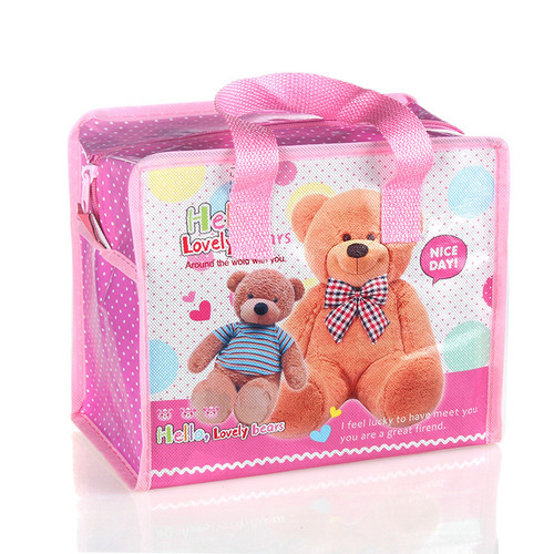 Amazon cross-border non-woven bag bento cartoon hand shopping bag color printed laminated student handbag