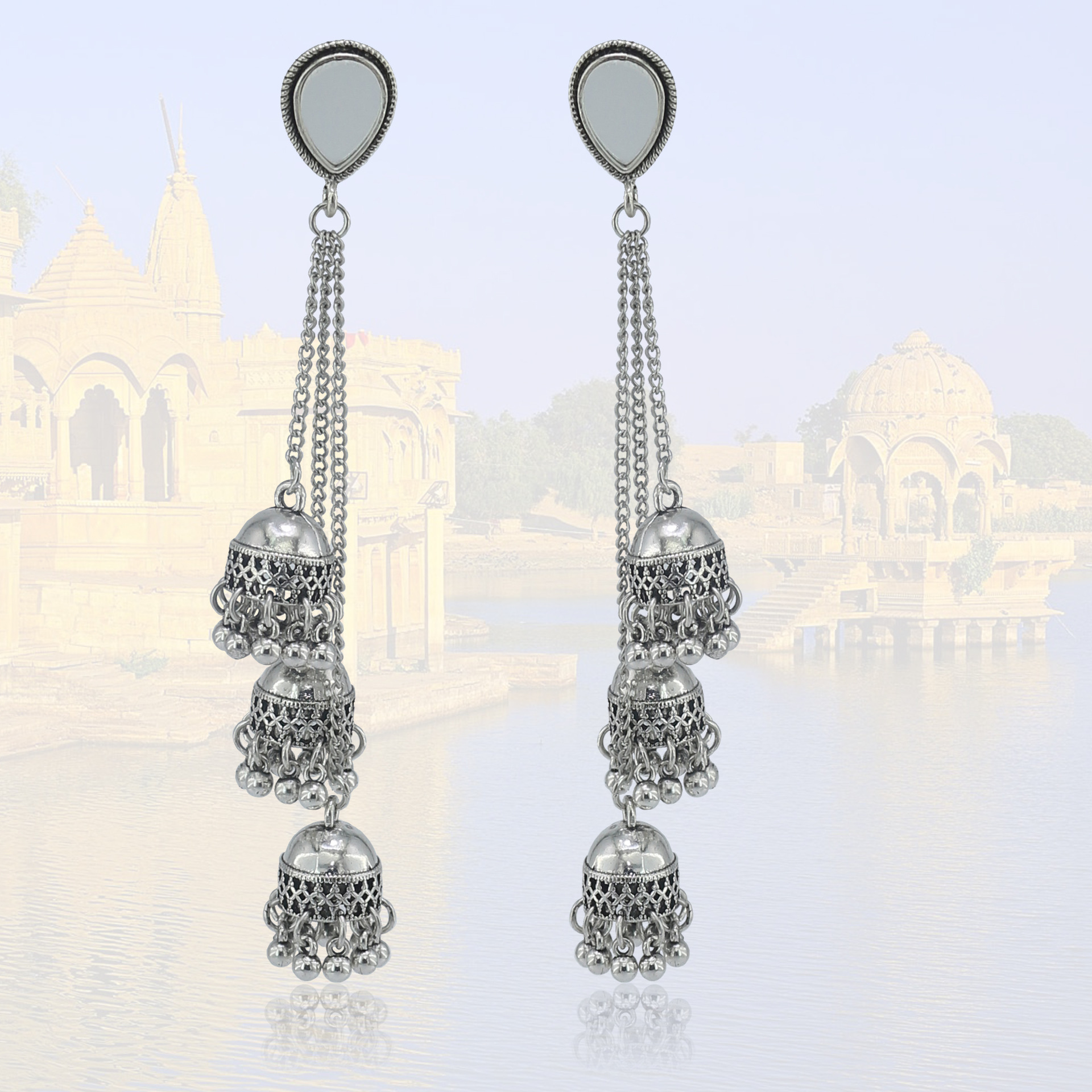 Retro Ethnic Style Bell Alloy Women's Drop Earrings display picture 1