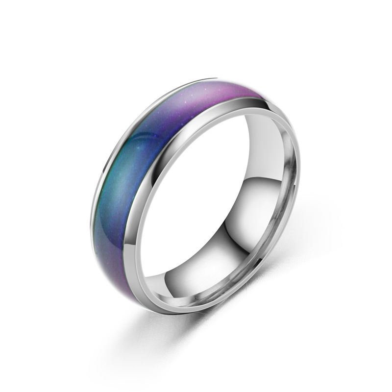 Fashion New Glazed Seven Color Changing Ring display picture 5