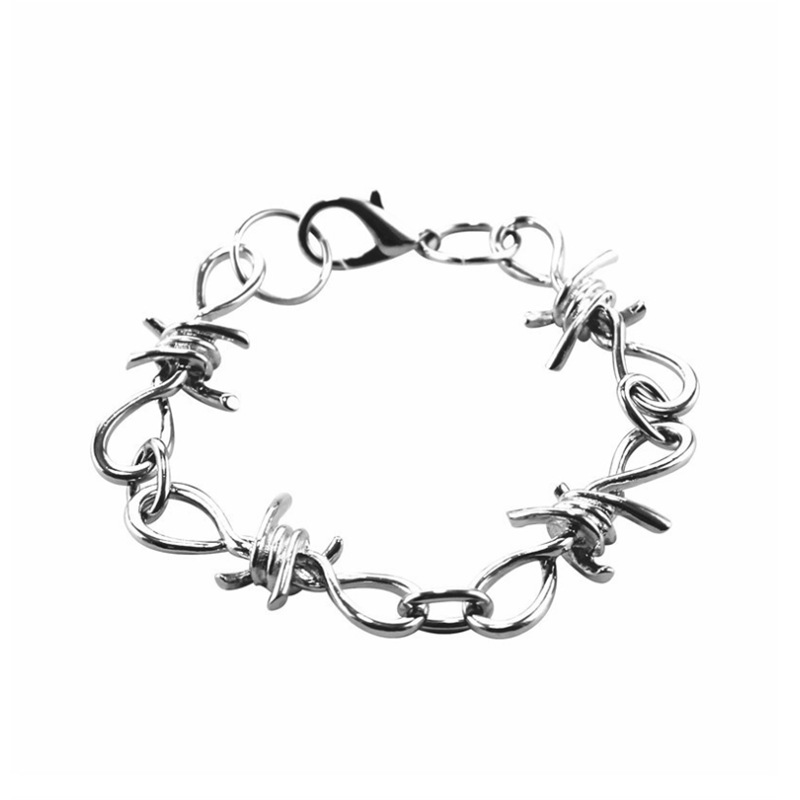 Mode-Trend Dorn Halskette Dorn Armband INS kalten Stil Disco Persönlichkeit Hip Hop Punk Metall Halskette_voghion.com