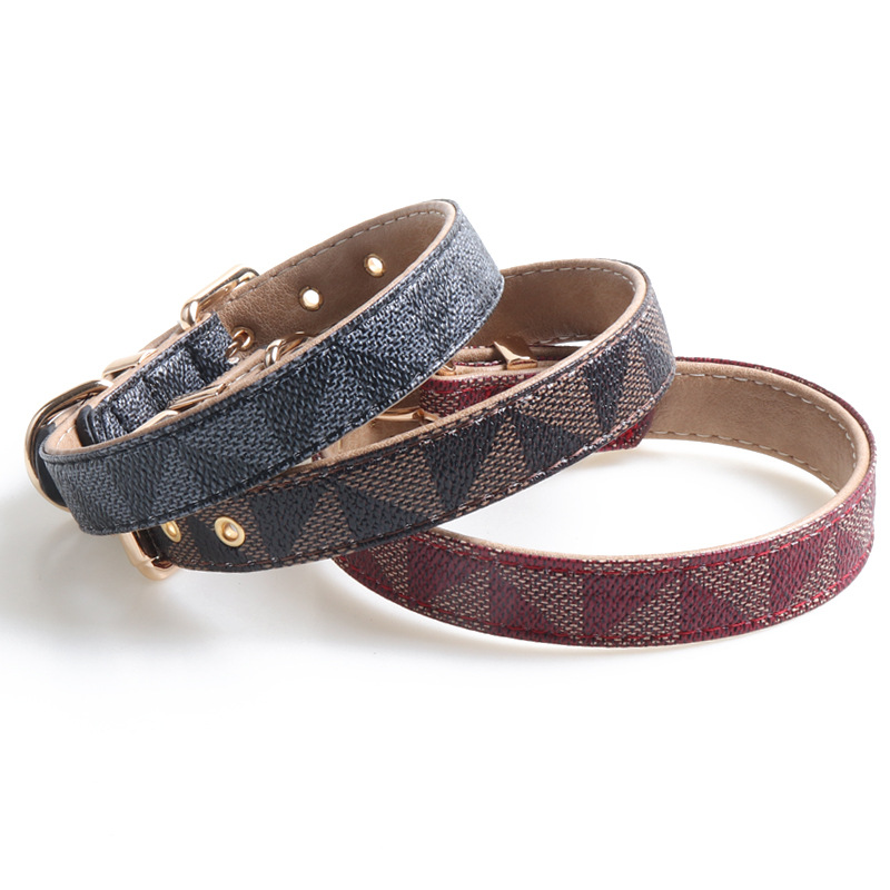 Aming Pet Collar PU Leather Dog Collar Exquisite and Fashionable, Complete Size Range, Factory Direct Sale