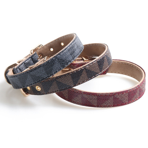 Aming Pet Collar PU Leather Dog Collar Exquisite and Fashionable, Complete Size Range, Factory Direct Sale
