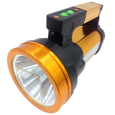 捕魚打獵強光充電探照燈巡邏戶外家用手電筒手提燈野營LDE應急燈