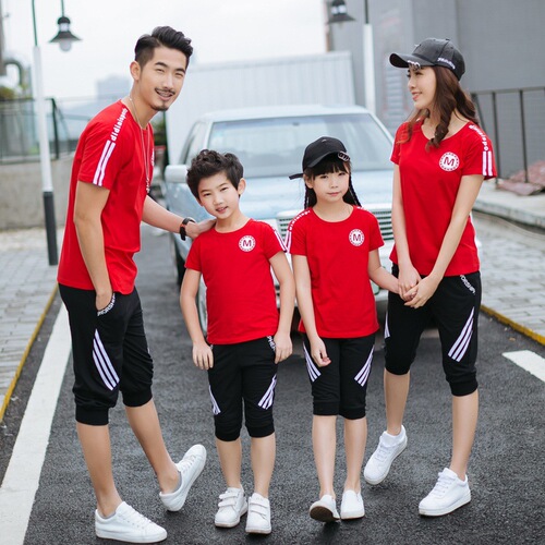  new parent-child clothing, autumn and winter clothing, sports suits, family clothing for a family of three, kindergarten uniforms, activity class uniforms