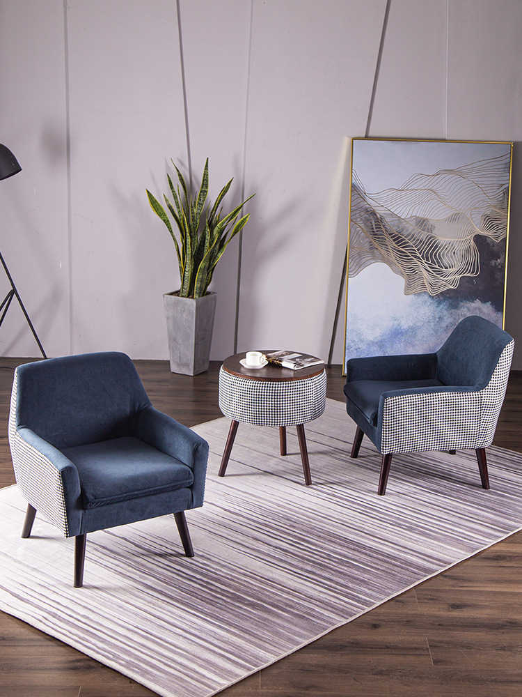 禦匠軒實木陽台桌椅三件套簡約酒店民宿客房臥室休閑沙發壹桌兩椅