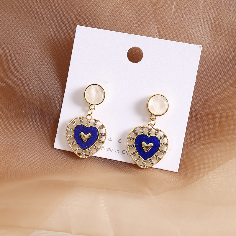 Fashion Simple Multicolor Heart Earrings display picture 5