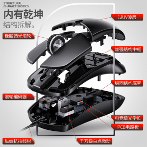 银雕商务办公键盘鼠标套装有线键鼠套件电脑配件私模跨境厂家批发