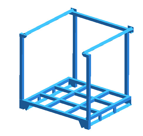 厂家销售Q235巧固架 淄博折叠倒置巧固架 冷库堆垛架 可堆高4层