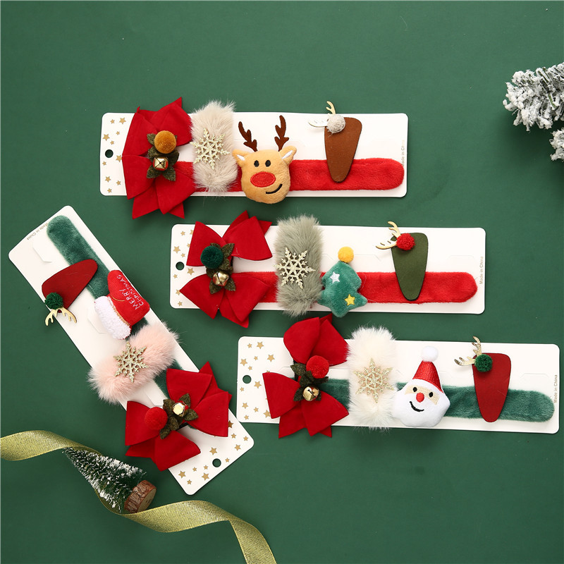 Christmas Fashion Santa Claus Elk Fleece Cloth Party Costume Props 4 Pieces display picture 1