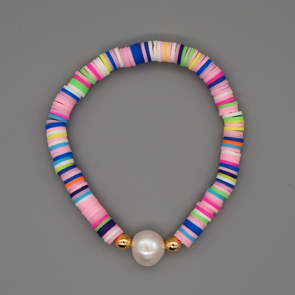 retro pearl colored soft clay braceletpicture18