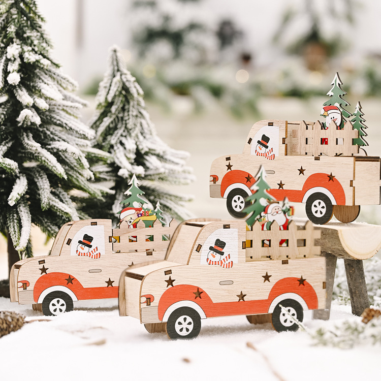 Haube Weihnachts dekoration Festival bedarf Holz DIY Auto dekoration Weihnachts mann liefert kreative Auto dekorationpicture15