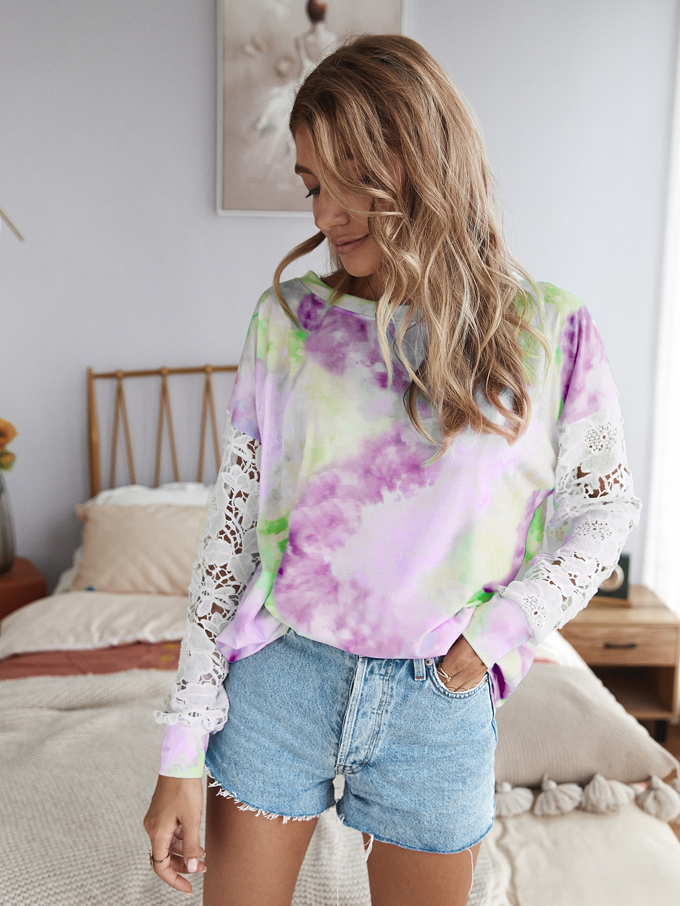 classic tie-dye long-sleeved T-shirt NSDY7676