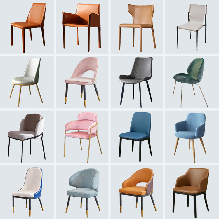 Northern Europe household Dining chair Negotiate chair Net Red tea with milk Dessert Tables and chairs saddle leather chair Restaurant hotel stool
