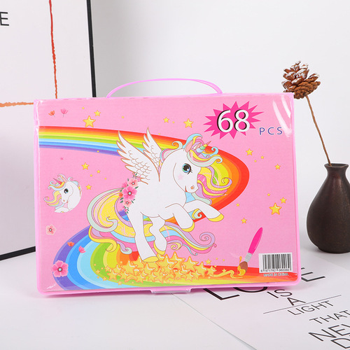 Wholesale 68-piece children's painting set creative watercolor pen set cute student supplies holiday gift