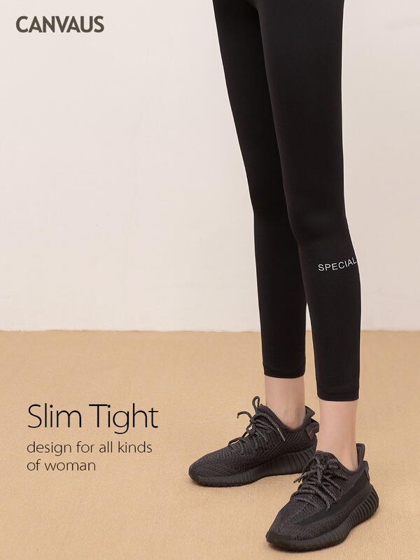 New high elastic high waist yoga sports hip lifting letter black cropped pants pencil pants autumn leggings women UP44
