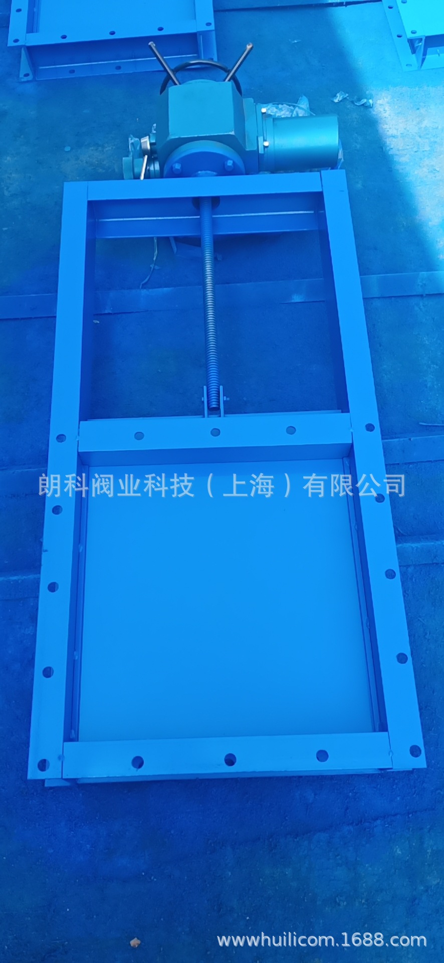 电动方形插板阀 电动带执行器 电动方形闸门 手电一体电动方闸阀