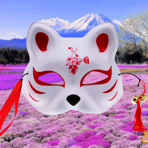 20 New Japanese Style Internet Celebrities and Style Selfie Half Face Masks Anime Fox Fox Monster Festival Masquerade Performance Dance Mask