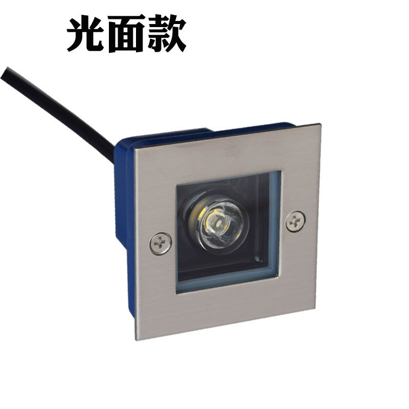 廠家直銷 嵌入式LED地腳燈 不鏽鋼方形地埋燈台階燈70*70*55 批發