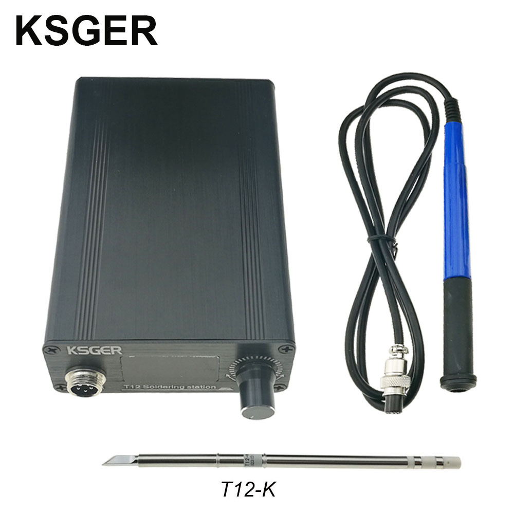 KSGER fabricante T12 Estación de soldadura OLED temperatura ajustable STM32 panel de control reparación Estación de soldadura eléctrica cabeza de soldadura núcleo de calefacción