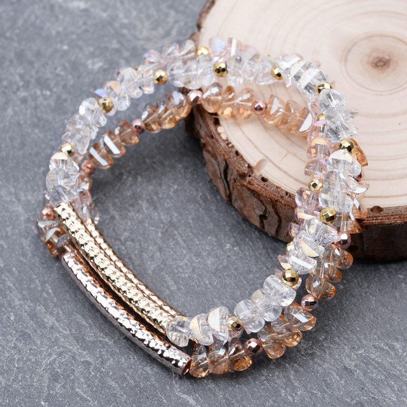 Women'S Gender Healing Design Simple Style Geometric Beaded Crystal Beaded Bracelets Wholesale