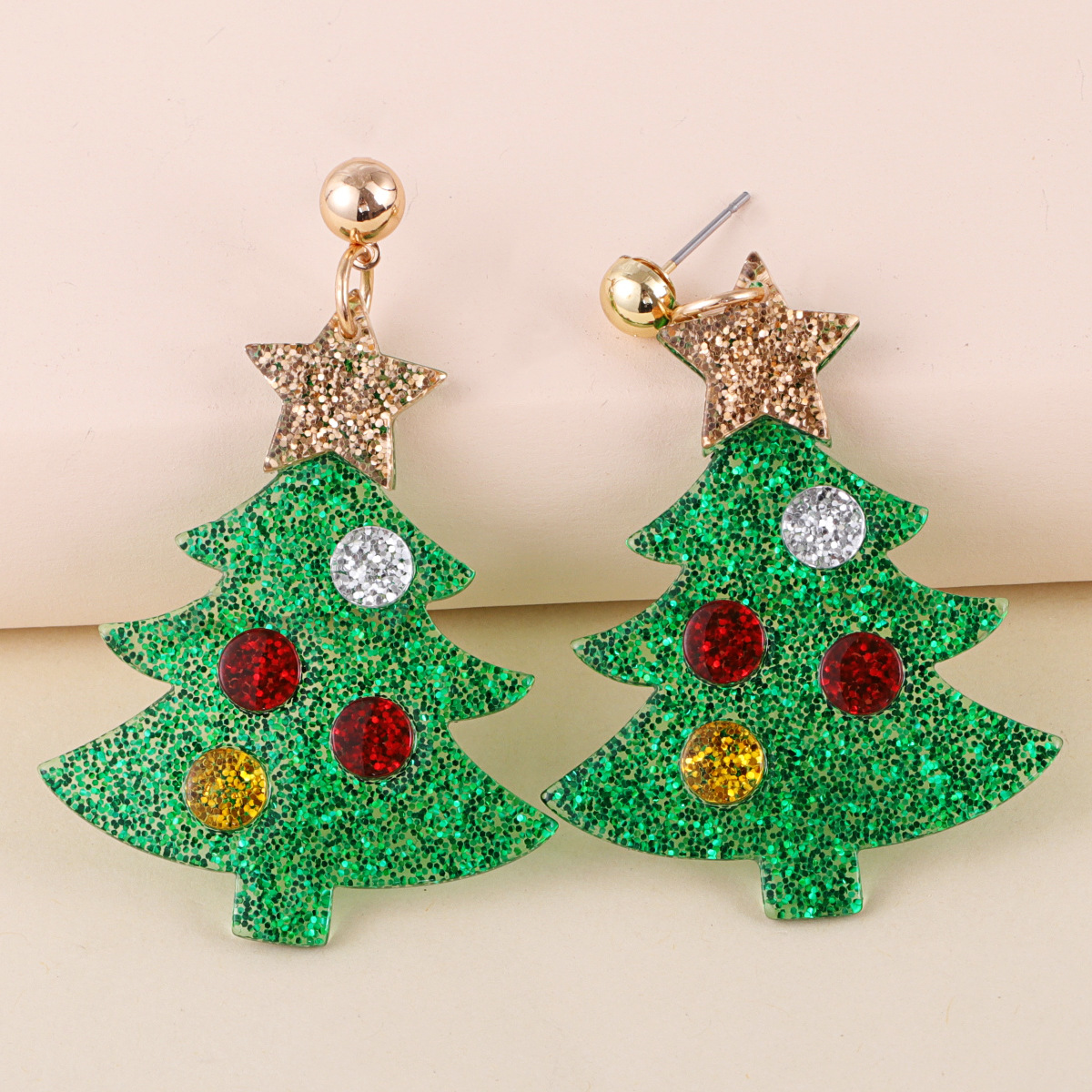 Christmas Tree Hat Snowman Elk Acrylic Earrings display picture 4