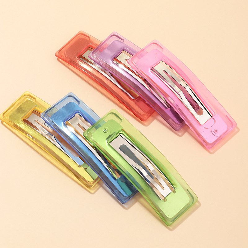 Jelly Color Transparent Bangs Clip Sweet Soft Girl Hairpin Candy Color Hairpin Hair Accessories Wholesale display picture 3