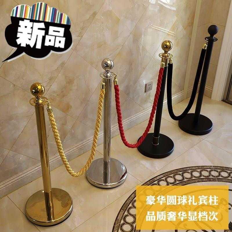 挂绳圆球栏杆座 不锈钢排队柱 酒f店迎宾礼宾杆围栏 圆头护栏【4