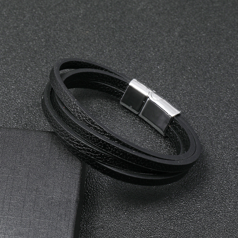 simple multi-layer leather bracelet