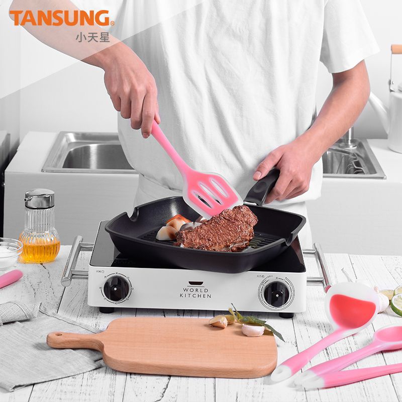 現(xiàn)貨半透明硅膠廚具5件套 不粘鍋廚房工具烹飪鏟勺 廚房用具批發(fā)