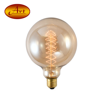 [ G125 Around the wire]Edison Retro Incandescent light bulbs G125 Light brown Glass Large Dragon Ball Bulb lamp