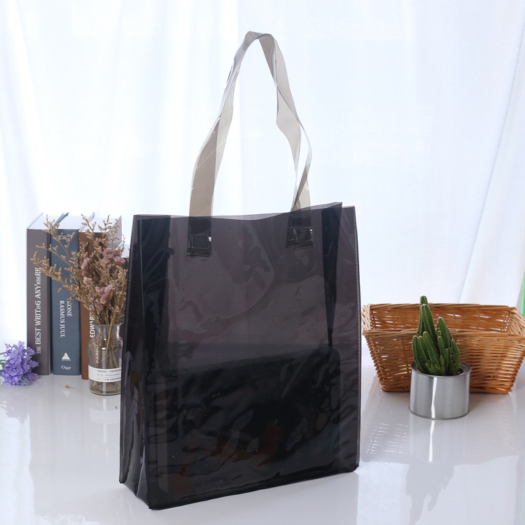 Black simple waterproof fashionable beach linen bag PVC