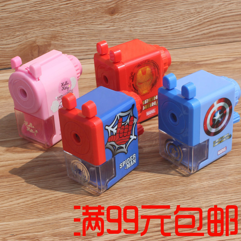 联众漫威凯蒂猫 削笔机小学生手摇多功能卷笔刀铅笔刀 2020新品|ru