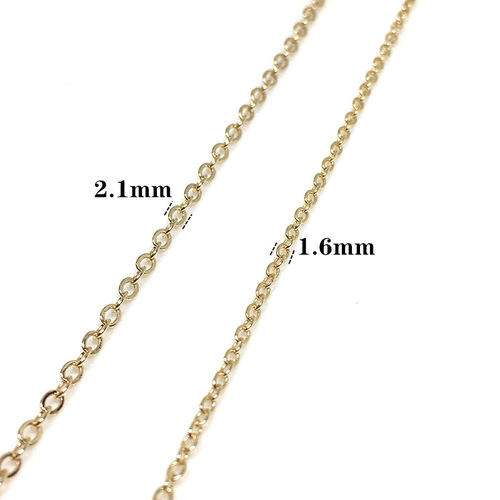 14k gold-filled color-preserving o-shaped chain flattened gold chain loose chain super flash diy chain necklace bracelet material earrings accessories