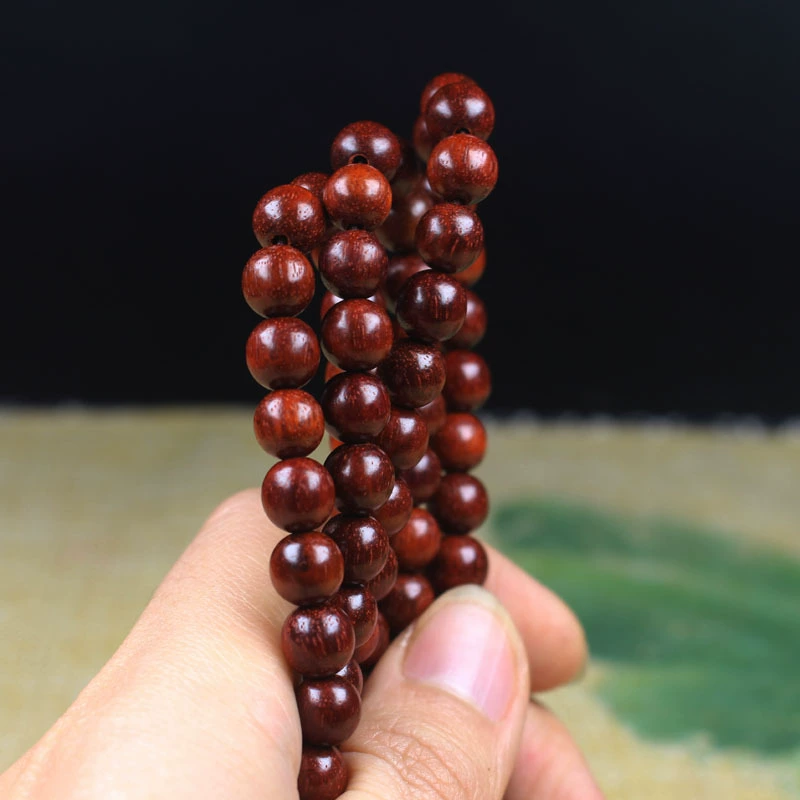 Bracelet rosewood, wooden rosary with round beads, wholesale