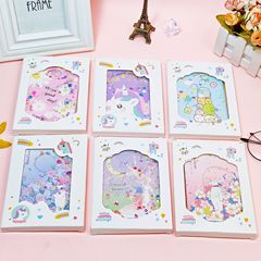 Cartoon 72k oil hand ledger creative cute quicksand hand ledger primary school student notebook book prizes wholesale