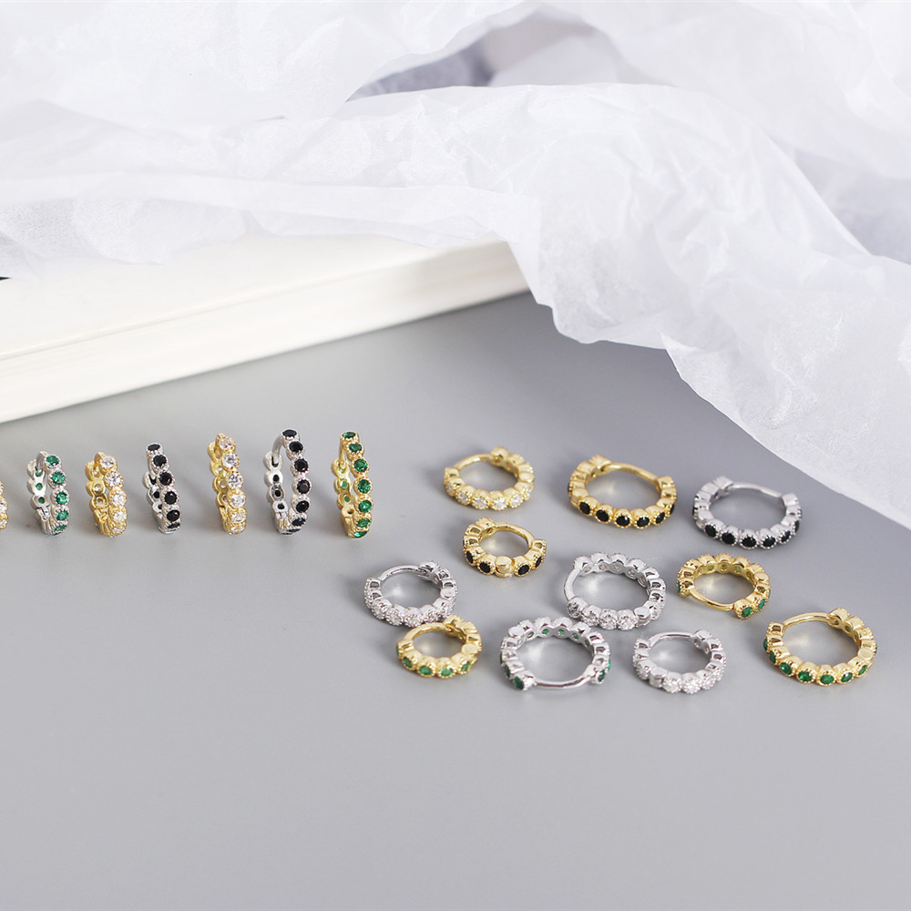 Geometric Fashion Gem Plating Earrings display picture 6